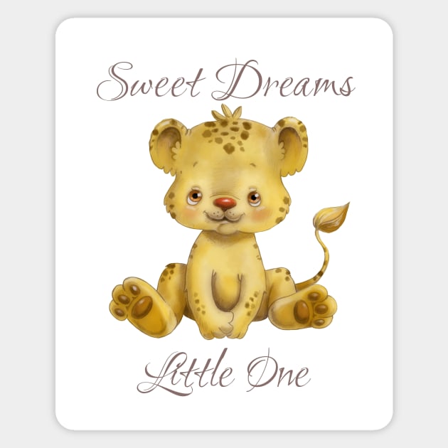 Sweet Dreams - Leopard Cub Sticker by allthumbs